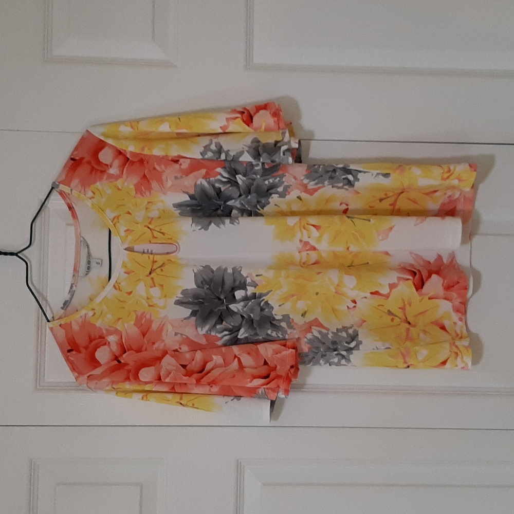 Multi-colored top from Cleo Petites. New with tags.